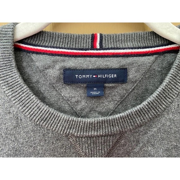 Tommy Hilfiger Gray Cotton Pullover Sweater Women's Size Medium - Picture 3 of 7